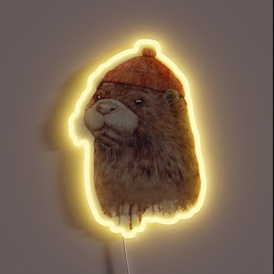 Add a splash of fun with this otter neon sign