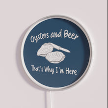 Load image into Gallery viewer, Neon Bar Sign Oysters and Beer Themed Decorative Wall Accent