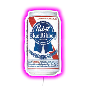 Pabst Blue Ribbon Beer Can Neon Sign
