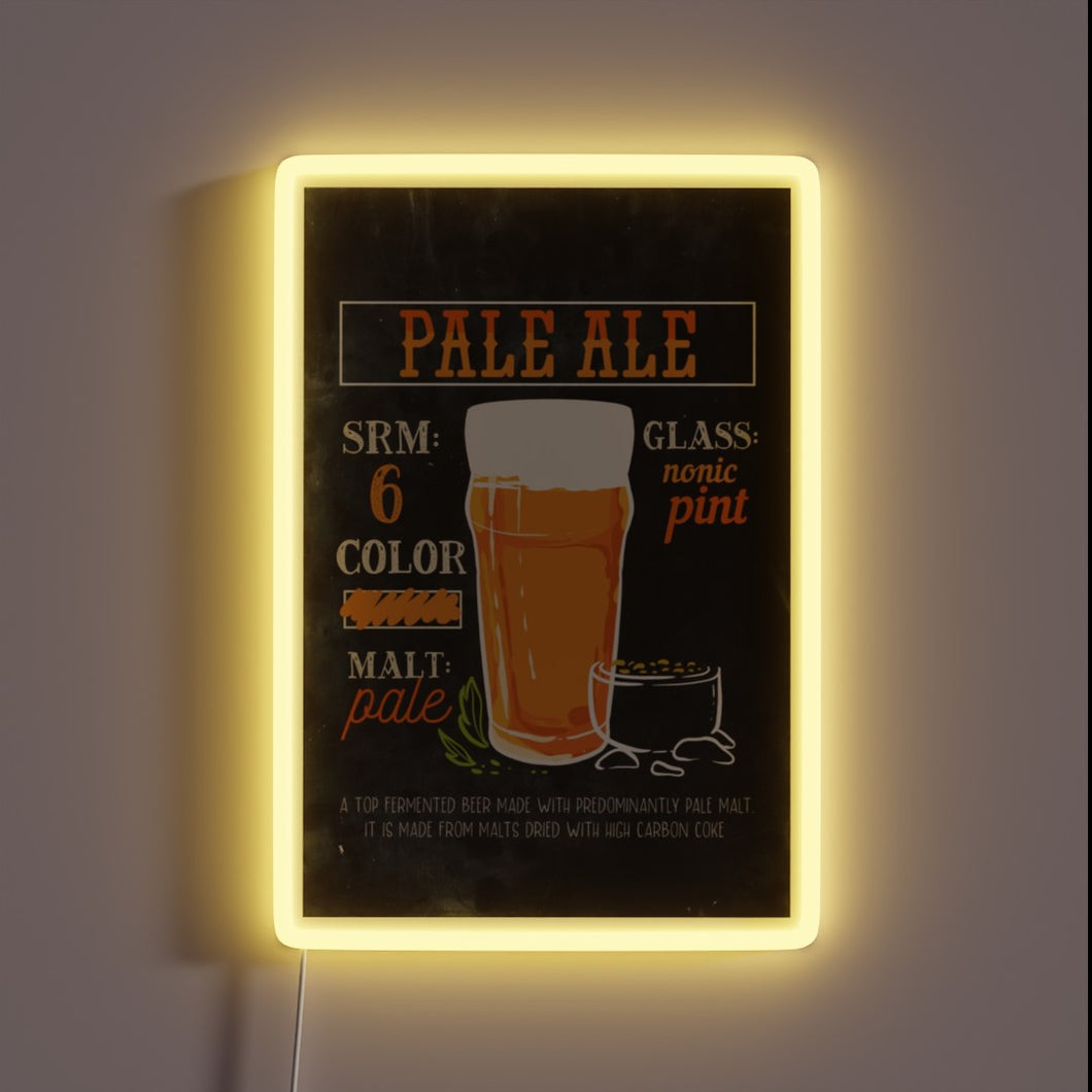 Vibrant Hops Illuminated Neon Sign for Craft Brewery or Bar