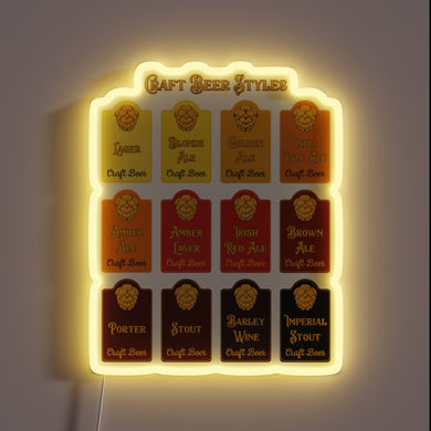 Artesanal Handcrafted Flavors in Vibrant Neon Colors Paleta Sign