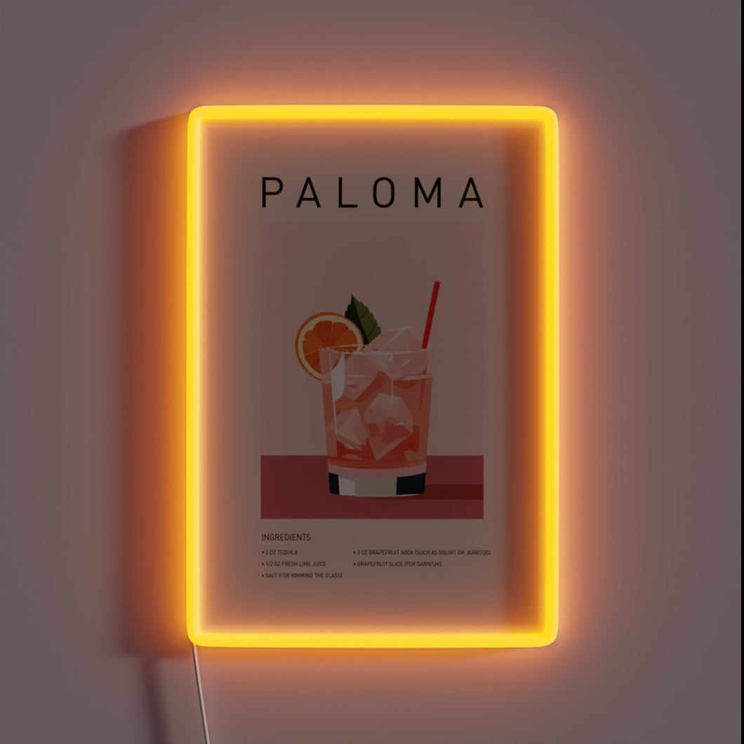 Add a touch of tropical flair with vibrant neon signage