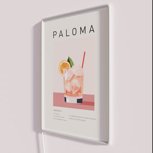 Brighten your bar with vibrant Paloma cocktail theme neon decor