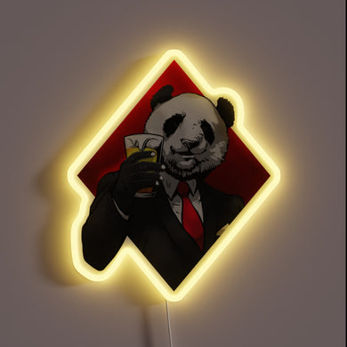 Add fun ambiance with this RGB panda beer decor light.