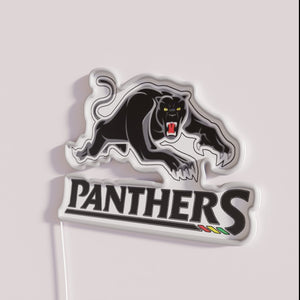 Panthers Penrith RGB neon sign lights up NRL team spirit