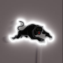Load image into Gallery viewer, Neon Panther Mountain Logo Sign with Vibrant RGB Color Accents