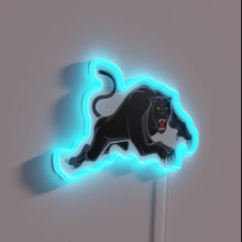 Load image into Gallery viewer, Neon Panther Silhouette Adorns Your Wall with Vibrant Colorful Accents