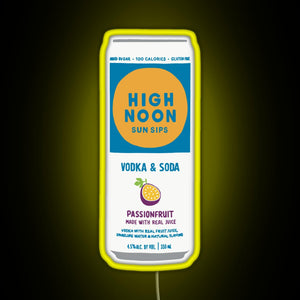 Passionfruit High Noon RGB neon sign yellow