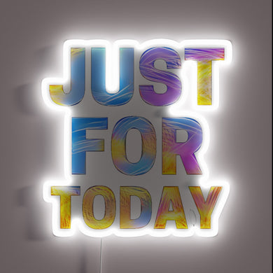 Recovery Support Motivation with Vibrant Pastel Neon Lights Inspiration Sign