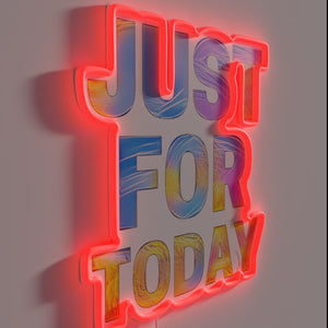 Addiction Support Motivation Wall Sign with Soothing Pastel Neon Colors