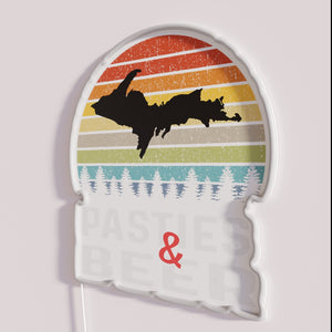 Vintage U.P. Michigan Upper Peninsula Pasty lover's nostalgic beer sign