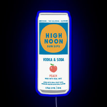 Load image into Gallery viewer, Peach High Noon RGB neon sign blue