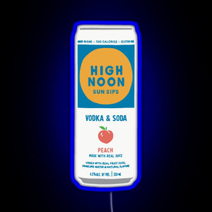 Peach High Noon RGB neon sign blue