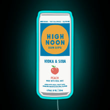 Load image into Gallery viewer, Peach High Noon RGB neon sign lightblue 