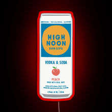 Load image into Gallery viewer, Peach High Noon RGB neon sign red