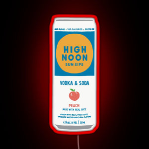 Peach High Noon RGB neon sign red