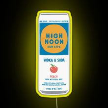 Load image into Gallery viewer, Peach High Noon RGB neon sign yellow