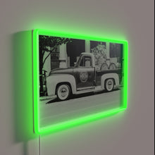 Load image into Gallery viewer, Vintage-inspired illuminated signage for Peerless Distillery&#39;s iconic Louisville truck logo.