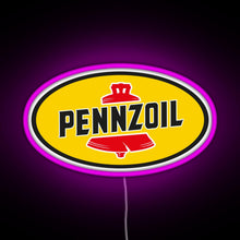 Load image into Gallery viewer, Pennzoil old logo RGB neon sign  pink