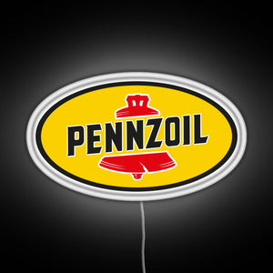 Pennzoil old logo RGB neon sign white 