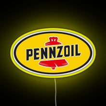 Load image into Gallery viewer, Pennzoil old logo RGB neon sign yellow