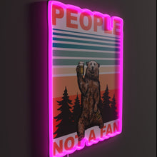 Load image into Gallery viewer, Beer Drinking Bear RGB neon sign, side view lit showing the depth of the acrylic sign