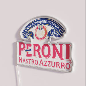 Peroni Nastro Azzurro Italian Beer Brand Identity Neon Sign Decor