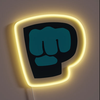 PewDiePie's iconic brofist — now lit as a neon sign for true fans.