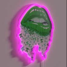 Load image into Gallery viewer, Mathematically precise Pi celebration gift with colorful RGB LED lips.