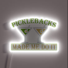 Load image into Gallery viewer, Whiskey-fueled humor and pickles collide in this bold gift sign