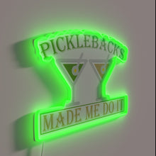Load image into Gallery viewer, Picklebacks inspired my questionable life choices drinking decor gift.