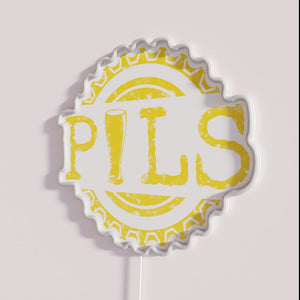 RGB Neon Sign for Home Bars with Pils Pilsner Decor