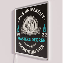 Load image into Gallery viewer, Customizable university logo RGB color neon lighted wall decoration sign.
