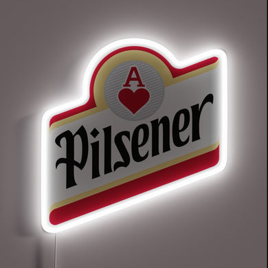 Vibrant RGB neon sign featuring El Salvador's crisp Pilsner beer