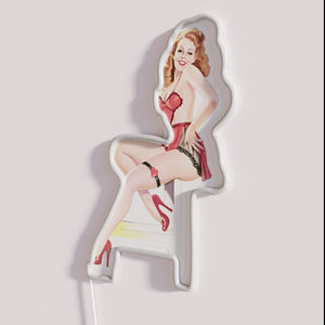 RGB LED lighted pin up vintage style neon art decor