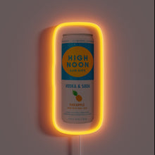 Load image into Gallery viewer, High Noon pineapple can neon sign — crisp, bright, and summer-ready.