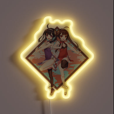Add vibrant ambiance with colorful Ping Hai and Ning Hai signs.