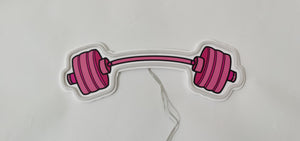 Barbell RGB neon sign
