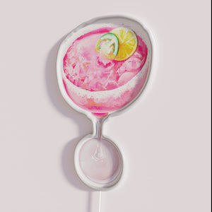 RGB Pink Spicy Margarita Neon Bar Sign for Cocktail Lovers