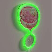 Load image into Gallery viewer, Vibrant pink margarita inspired glow in the dark neon bar decor.