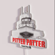 Load image into Gallery viewer, Vibrant Rainbow Pitter Patter Design Neon Sign with LED Lighting Effects