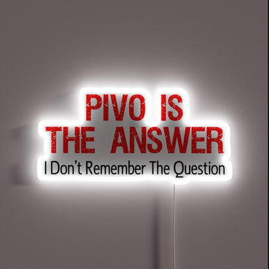 Pivo is the answer, a glowing tribute to Czech beer