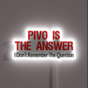 Pivo is the answer, a glowing tribute to Czech beer
