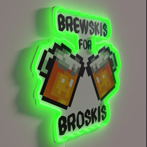 RGB Neon Sign for Broski's Pixel Art Beer Mug Haven