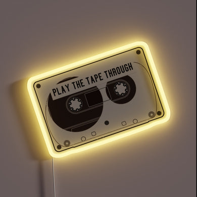 Vibrant RGB LED display that plays music through cassette aesthetic
