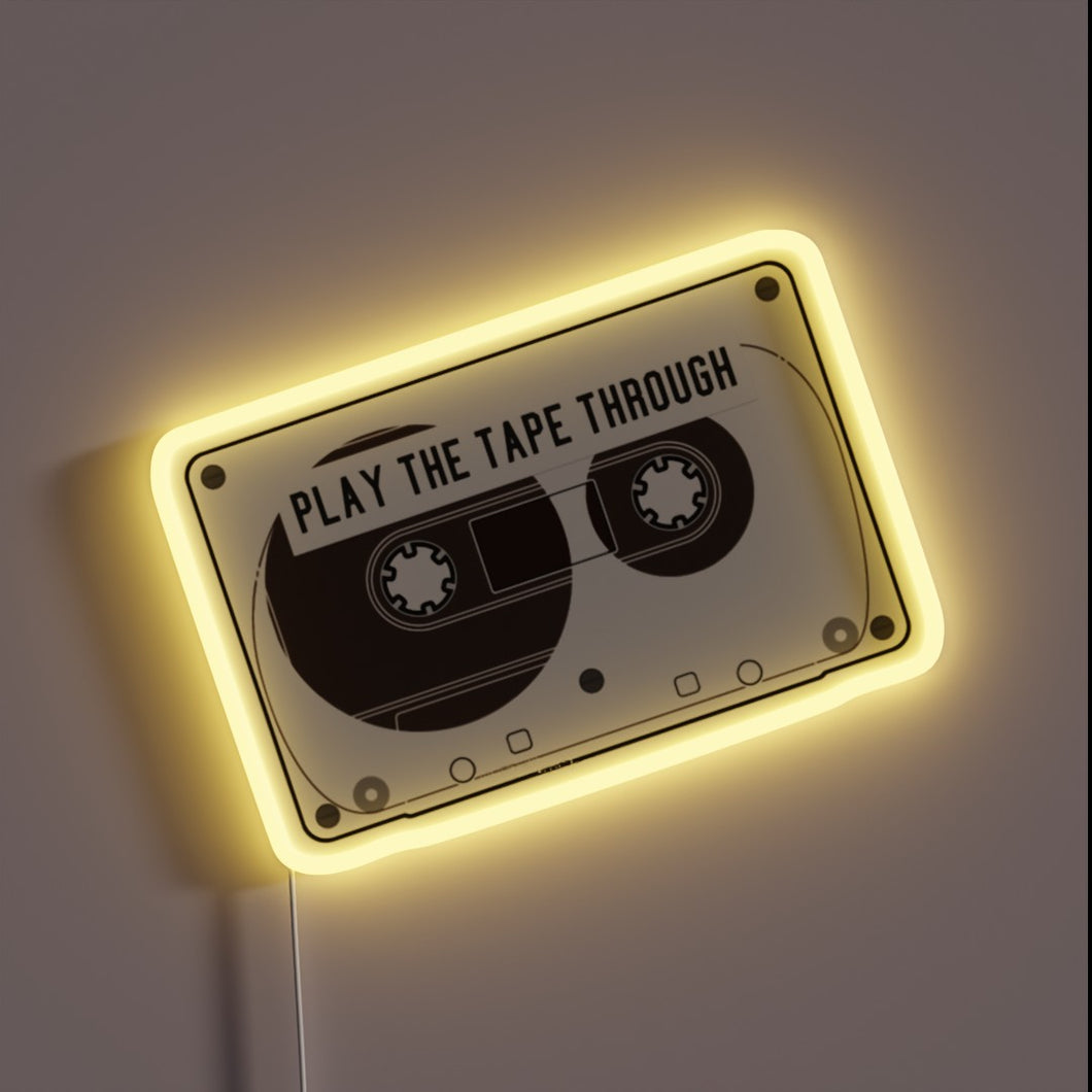 Vibrant RGB LED display that plays music through cassette aesthetic