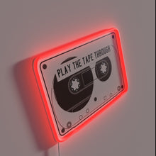 Load image into Gallery viewer, Vintage Music Nostalgia - Play the Tape Through Retro Neon Sign