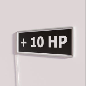 Electric Gaming Room Decor with Plus 10 HP RGB Sign