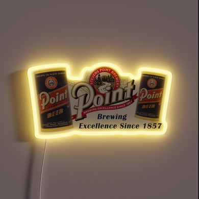 RGB LED Neon Sign: Illuminated Bar Decor with Pointy Specialty Beer.