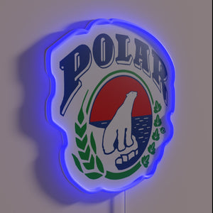 Neon logo light for businesses with customizable color options available.